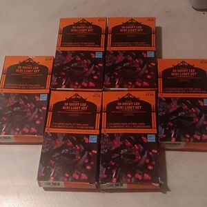 6 Boxes Of 30 Count Ea Orange LED Light Sets
